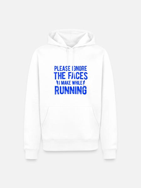Läufer Joggen - Männer Premium Bio Hoodie - Weiß