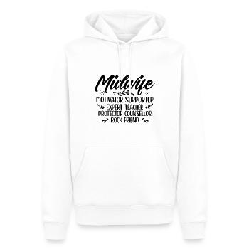Cadeaux pour sages-femmes - Sweat à capuche Premium bio Homme - blanc - Devant - Nico (187cm)