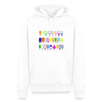 Eis am Stil in vielen Farben - Männer Premium Bio Hoodie - Weiß - Vorne - Nico (187cm)
