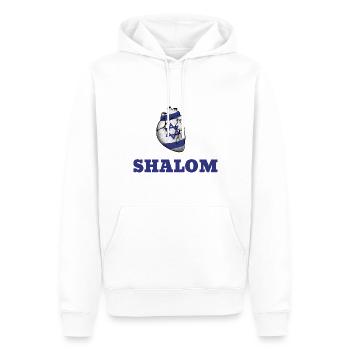 Shalom - Männer Premium Bio Hoodie - Weiß - Vorne - Nico (187cm)