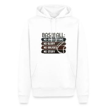 Baseball - Männer Premium Bio Hoodie - Weiß - Vorne - Nico (187cm)