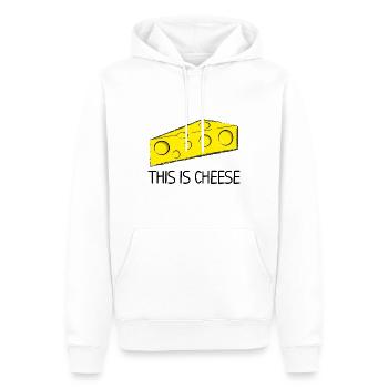 C’est du fromage - Sweat à capuche Premium bio Homme - blanc - Devant - Nico (187cm)