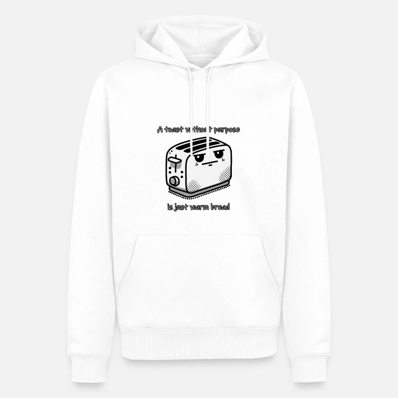 AFK Toast - Warm Bread - Männer Premium Bio Hoodie - Weiß