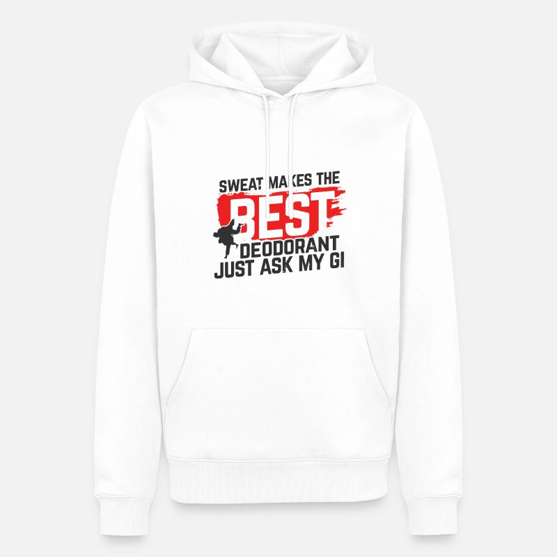BJJ Jiu Jitsu - Männer Premium Bio Hoodie - Weiß