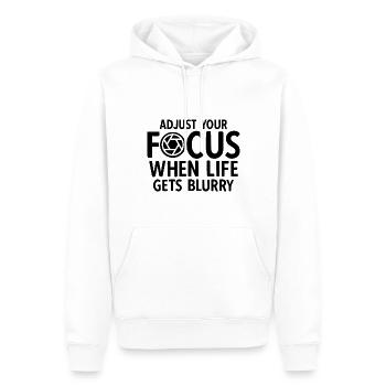 Fotografie Fotograf - Männer Premium Bio Hoodie - Weiß - Vorne - Nico (187cm)