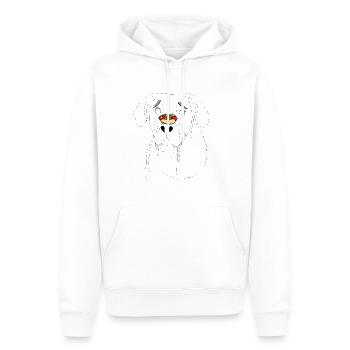 canecorso hot dog - Men’s Premium Organic Hoodie - white - Front - Nico (187cm)