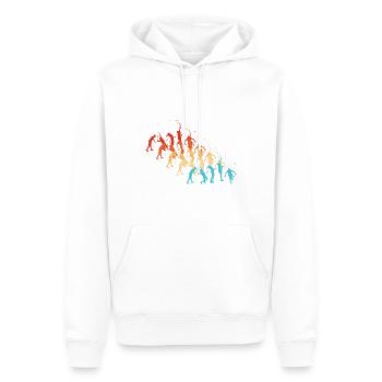 Tennis Damen Herren Tennis spielen Tennisspielen - Männer Premium Bio Hoodie - Weiß - Vorne - Nico (187cm)