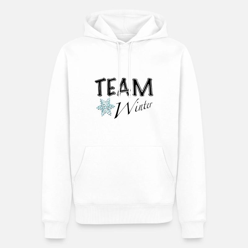 Team Winter einmalig einzigartig. - Männer Premium Bio Hoodie - Weiß