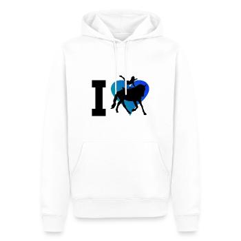 Sportliche Disziplin Balanceübungen Pferdeperforma - Männer Premium Bio Hoodie - Weiß - Vorne - Nico (187cm)