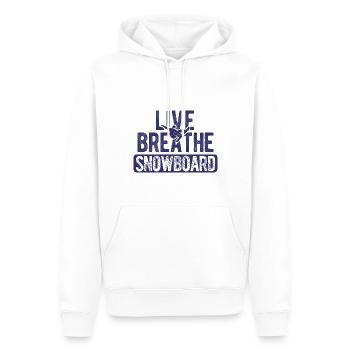 Snowboard Spruch für Snowboarder - Männer Premium Bio Hoodie - Weiß - Vorne - Nico (187cm)