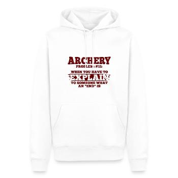 Bogenschießen Archery - Männer Premium Bio Hoodie - Weiß - Vorne - Nico (187cm)