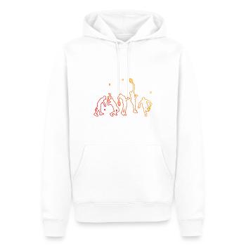 Femmes Hommes Tennis Jouer au tennis Jouer au tennis - Sweat à capuche Premium bio Homme - blanc - Devant - Nico (187cm)