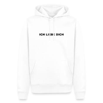 ich liebe dich - Männer Premium Bio Hoodie - Weiß - Vorne - Nico (187cm)