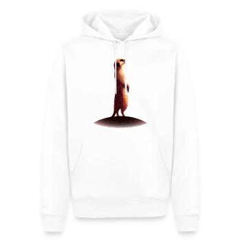 Erdmännchen - Männer Premium Bio Hoodie - Weiß - Vorne - Nico (187cm)