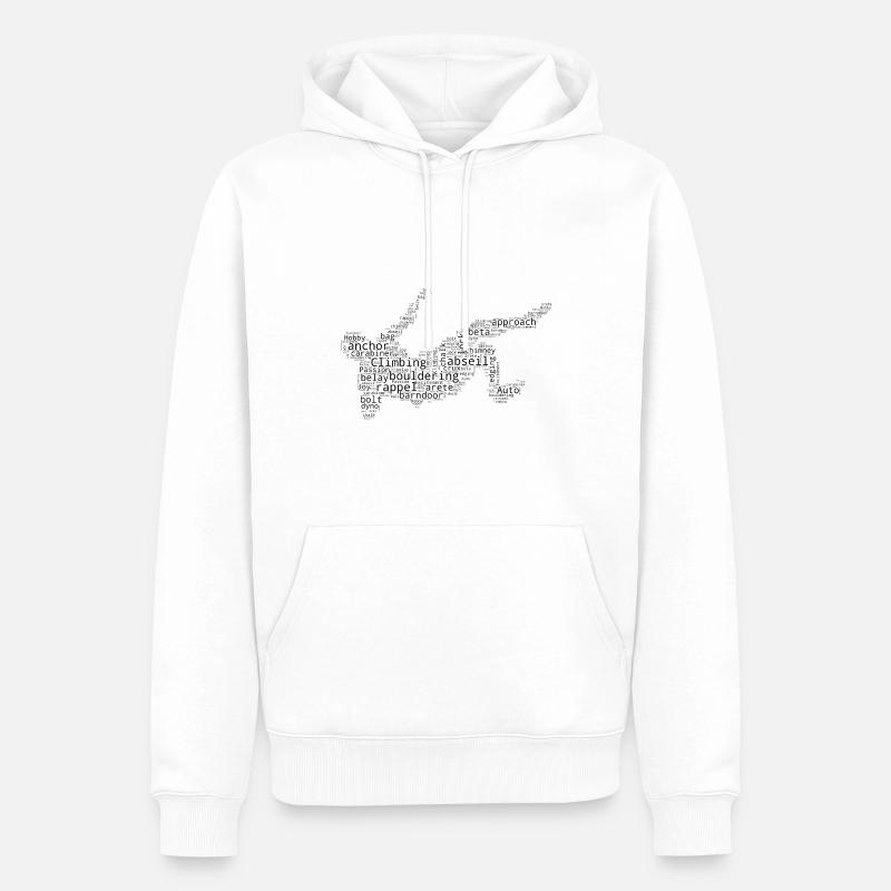 Bouldering Climber Kletterer Boulder Klettern - Männer Premium Bio Hoodie - Weiß