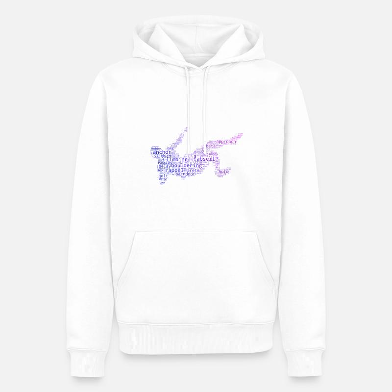 Bouldering Climbing Klettern Boulder Kletterer - Männer Premium Bio Hoodie - Weiß