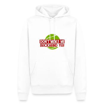 Tennisplatz Spruch Für Tennis - Männer Premium Bio Hoodie - Weiß - Vorne - Nico (187cm)