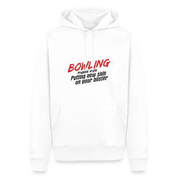 Bowling - Männer Premium Bio Hoodie - Weiß - Vorne - Nico (187cm)