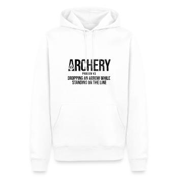 Bogenschießen Archery - Männer Premium Bio Hoodie - Weiß - Vorne - Nico (187cm)