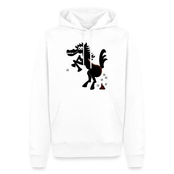 Wildpferd 'n Fliegen (ddp) - Männer Premium Bio Hoodie - Weiß - Vorne - Nico (187cm)