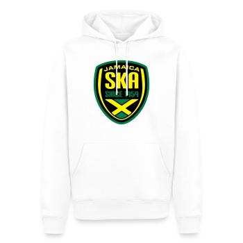 Ska Wappen_2 - Men’s Premium Organic Hoodie - white - Front - Nico (187cm)