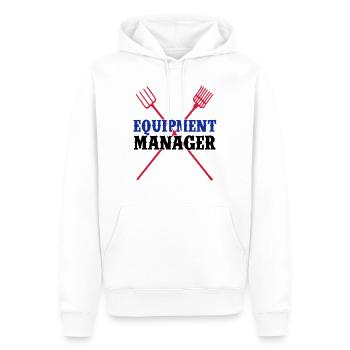 Equipment Manager 3C - Männer Premium Bio Hoodie - Weiß - Vorne - Nico (187cm)