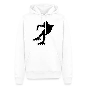 roller_skating - Sweat à capuche Premium bio Homme - blanc - Devant - Nico (187cm)