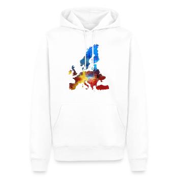 Europe - Men’s Premium Organic Hoodie - white - Front - Nico (187cm)
