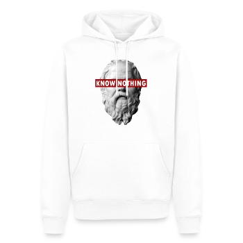 NE SAIS PAS NOS SOCRATES - Sweat à capuche Premium bio Homme - blanc - Devant - Nico (187cm)