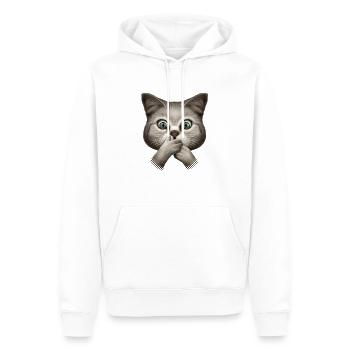 SHOCKING CAT - Men’s Premium Organic Hoodie - white - Front - Nico (187cm)