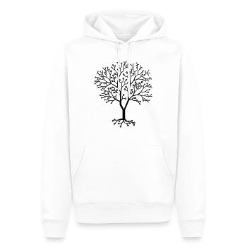 Computerplatinen - Baum aus Chips - Männer Premium Bio Hoodie - Weiß - Vorne - Nico (187cm)