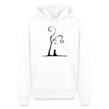 Meditation unter Baum - Männer Premium Bio Hoodie - Weiß - Vorne - Nico (187cm)