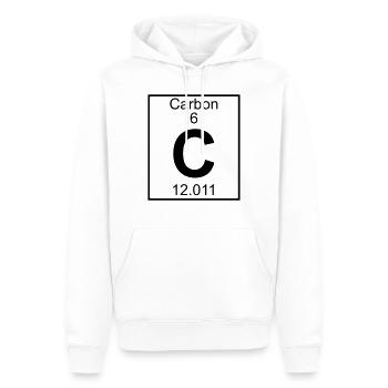 Periodic table element 6 - C (carbon) - BIG - Männer Premium Bio Hoodie - Weiß - Vorne - Nico (187cm)