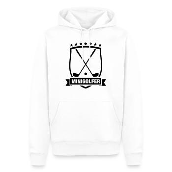 minigolfer_f1 - Sweat à capuche Premium bio Homme - blanc - Devant - Nico (187cm)