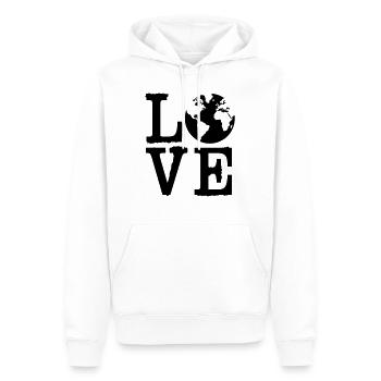 Love Earth - Männer Premium Bio Hoodie - Weiß - Vorne - Nico (187cm)