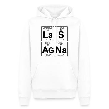 La-S-Ag-Na (lasagna) - Full - Männer Premium Bio Hoodie - Weiß - Vorne - Nico (187cm)