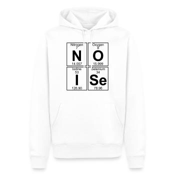 N-O-I-Se (noise) - Full - Männer Premium Bio Hoodie - Weiß - Vorne - Nico (187cm)