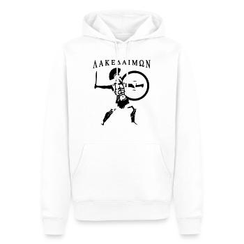 Spartan 6 + Lakedaimon - Sweat à capuche Premium bio Homme - blanc - Devant - Nico (187cm)