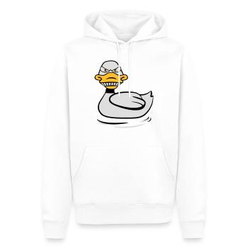 Ente böse fies - Männer Premium Bio Hoodie - Weiß - Vorne - Nico (187cm)