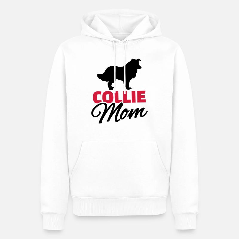 Collie - Männer Premium Bio Hoodie - Weiß