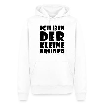 Der kleine Bruder - Männer Premium Bio Hoodie - Weiß - Vorne - Nico (187cm)