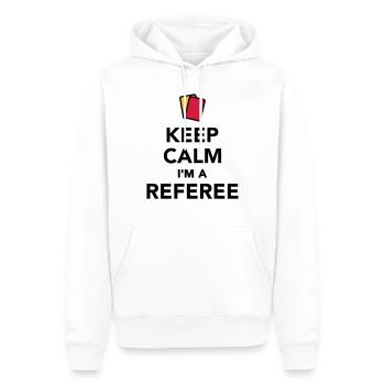 Keep calm I'm a Referee - Sweat à capuche Premium bio Homme - blanc - Devant - Nico (187cm)