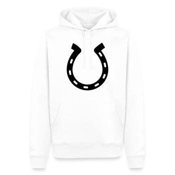 fer à cheval - Sweat à capuche Premium bio Homme - blanc - Devant - Nico (187cm)