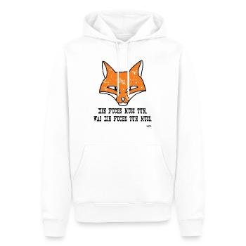 Ein Fuchs muss tun, was ein Fuchs tun muss ... - Sweat à capuche Premium bio Homme - blanc - Devant - Nico (187cm)
