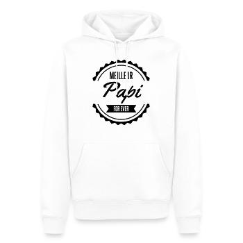 meilleur papi - Sweat à capuche Premium bio Homme - blanc - Devant - Nico (187cm)