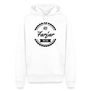 best farfar fader morfar - Sweat à capuche Premium bio Homme - blanc - Devant - Nico (187cm)