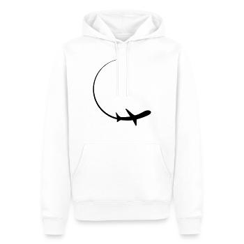 kurve logo kreis rund linienflugzeug flugzeug flie - Männer Premium Bio Hoodie - Weiß - Vorne - Nico (187cm)