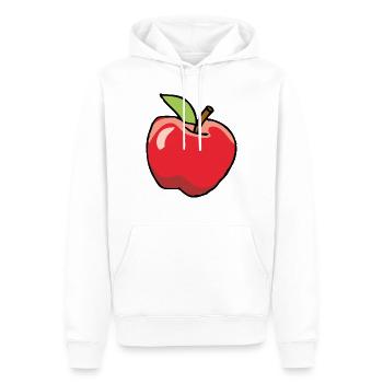 apfel - Männer Premium Bio Hoodie - Weiß - Vorne - Nico (187cm)