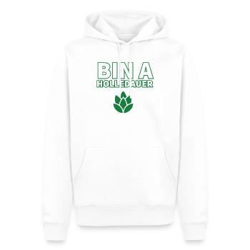 Holledau Hopfen Collection - Männer Premium Bio Hoodie - Weiß - Vorne - Nico (187cm)