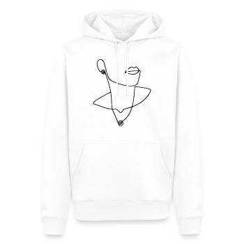 Woman with Chain Art Gift Gift Idea - Men’s Premium Organic Hoodie - white - Front - Nico (187cm)